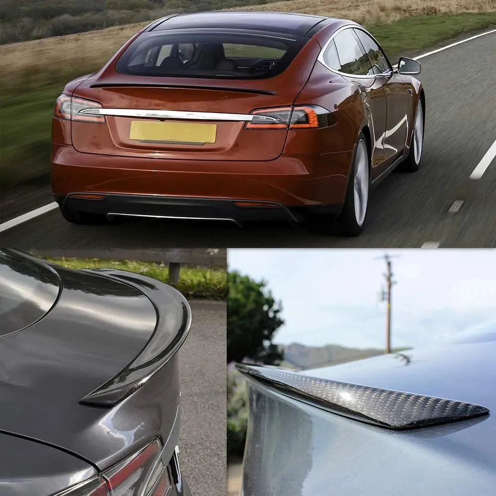 Tesla Model S (2016-2020) Carbon Fiber Spoiler - Genuine Molded Carbon Fiber
