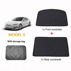 Tesla Model S (2016-Present) Glass Roof Sunshade and Front & Rear Sunroof Sunshade
