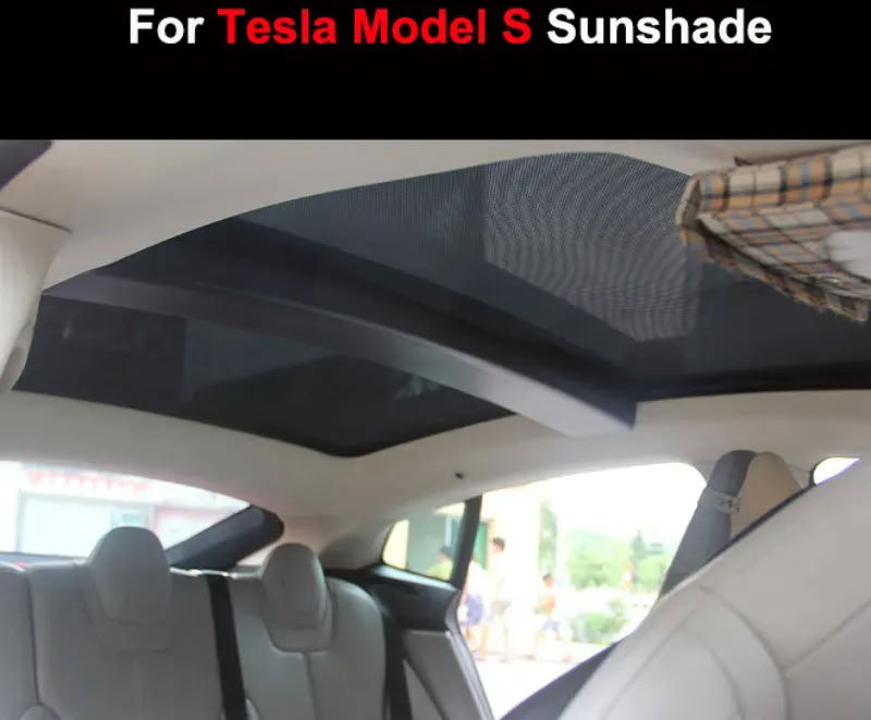 Tesla Model S (2016-Present) Glass Roof Sunshade and Front & Rear Sunroof Sunshade