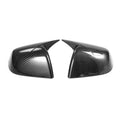 Tesla Model Y Bullhorn Shaped Mirror Covers (2020-2023) Carbon Fiber Pattern
