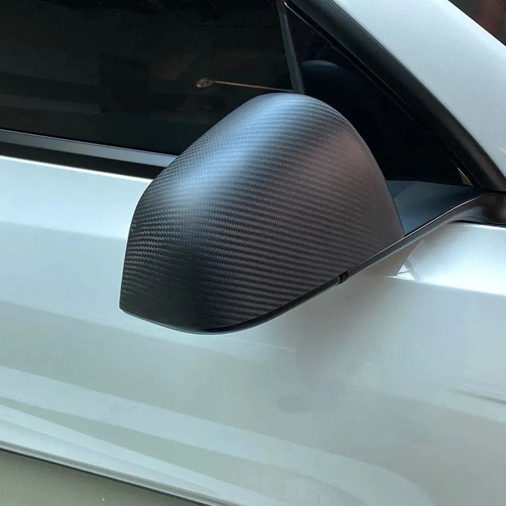 Tesla Model Y Carbon Fiber Mirror Caps (2020-2023) – Real Molded Carbon Fiber