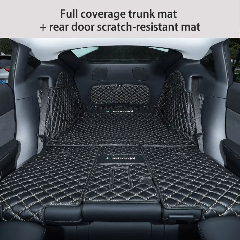 Tesla Model Y Trunk Mats – Waterproof, Soundproof, Stain-Resistant