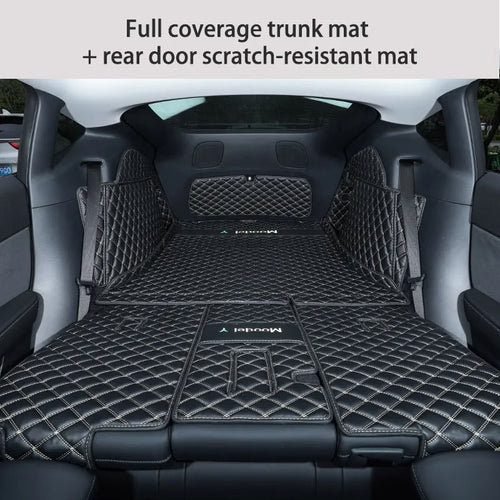 Tesla Model Y Trunk Mats – Waterproof, Soundproof, Stain-Resistant