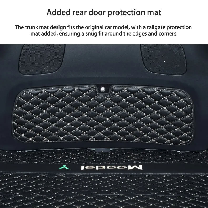 Tesla Model Y Trunk Mats – Waterproof, Soundproof, Stain-Resistant