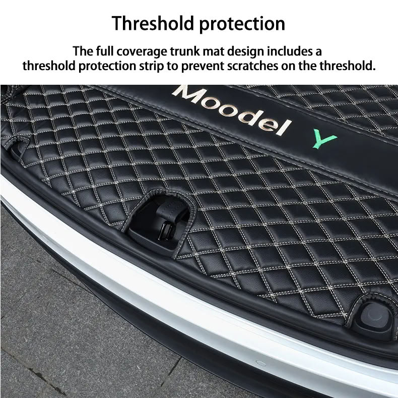 Tesla Model Y Trunk Mats – Waterproof, Soundproof, Stain-Resistant