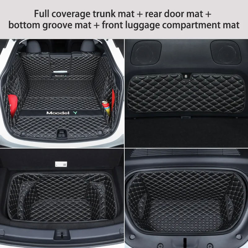 Tesla Model Y Trunk Mats – Waterproof, Soundproof, Stain-Resistant