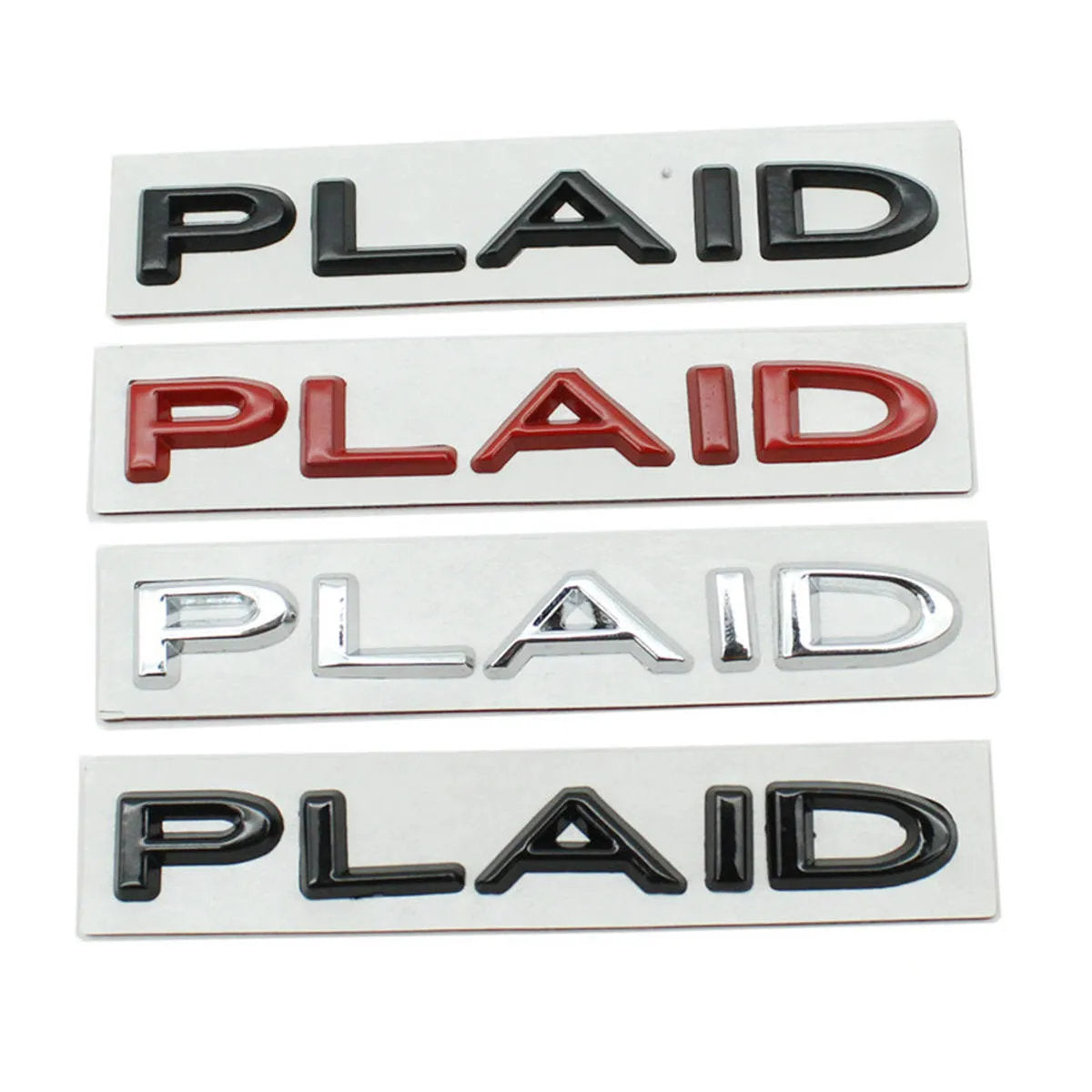 Tesla Plaid Emblem (Various Colors)
