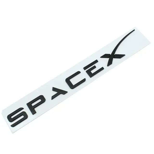 Tesla SpaceX Emblem – 3D Zinc Alloy Badge for Model S/3/X/Y