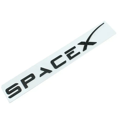 Tesla SpaceX Emblem – 3D Zinc Alloy Badge for Model S/3/X/Y Black