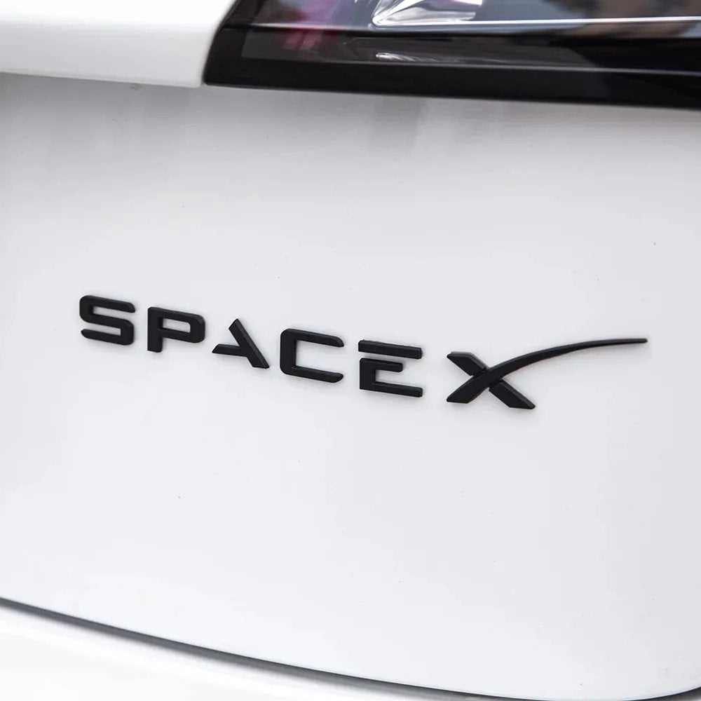 Tesla SpaceX Emblem – 3D Zinc Alloy Badge for Model S/3/X/Y