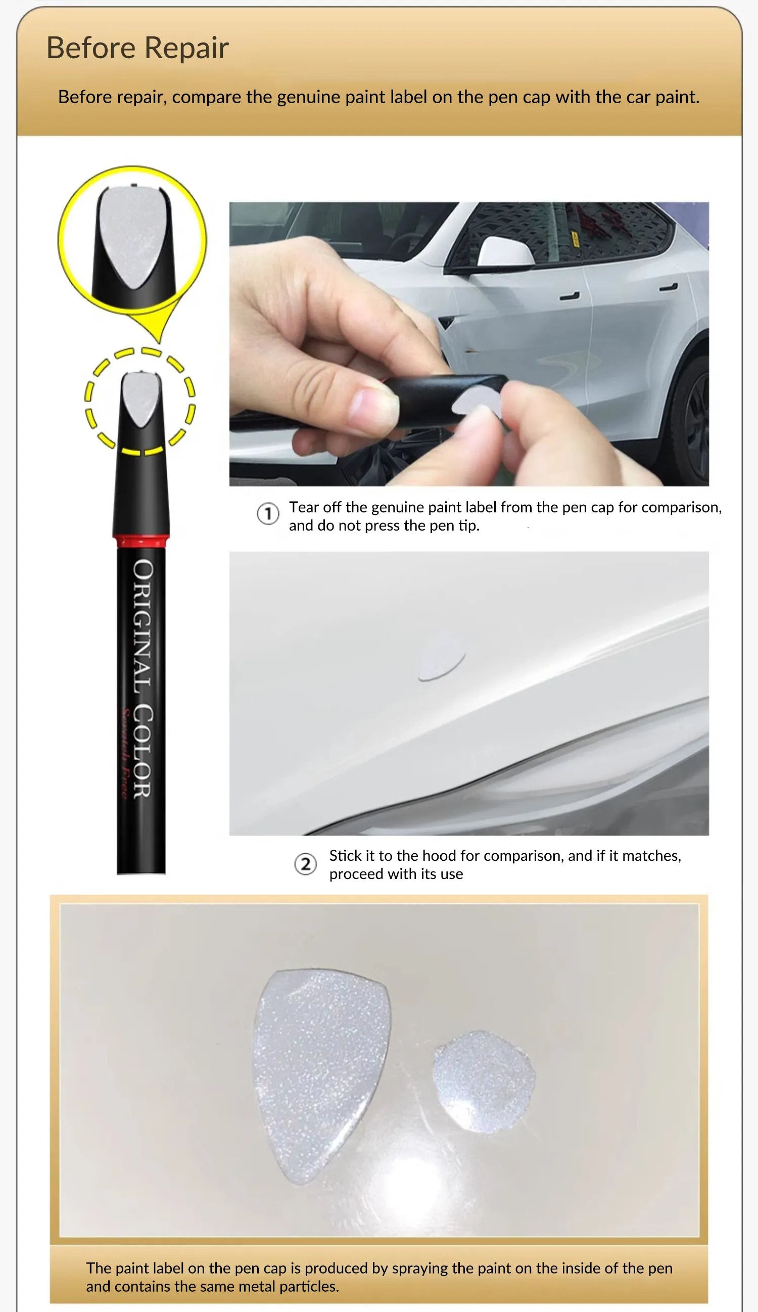Tesla Touch Up Paint | Easy Paint Repair Kit for Tesla Model 3/Y/X/S