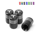 Tesla Valve Stem Caps (4 pcs) Black