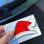 Tesla Christmas Hat Emblem Sticker for Model 3/Y/S/X
