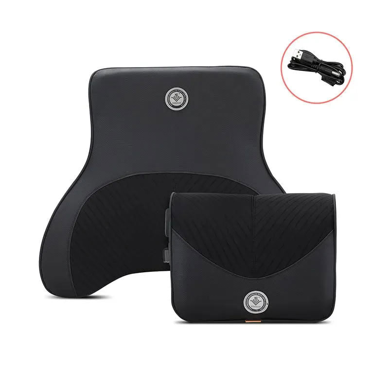 Tesla Electric Massage Headrest | 3D Neck & Lumbar Support