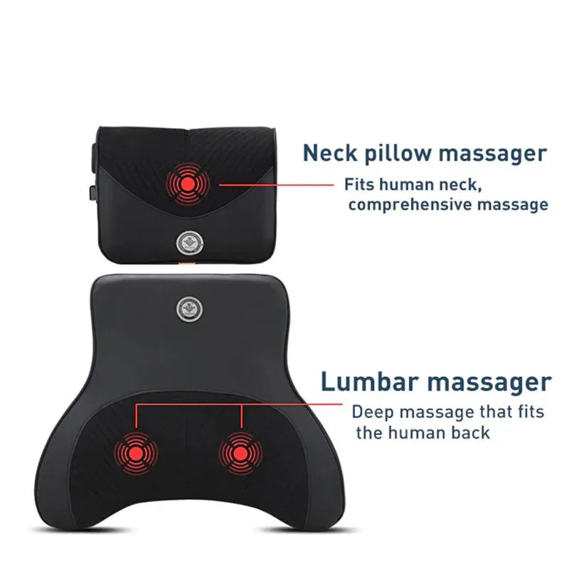Tesla Electric Massage Headrest | 3D Neck & Lumbar Support