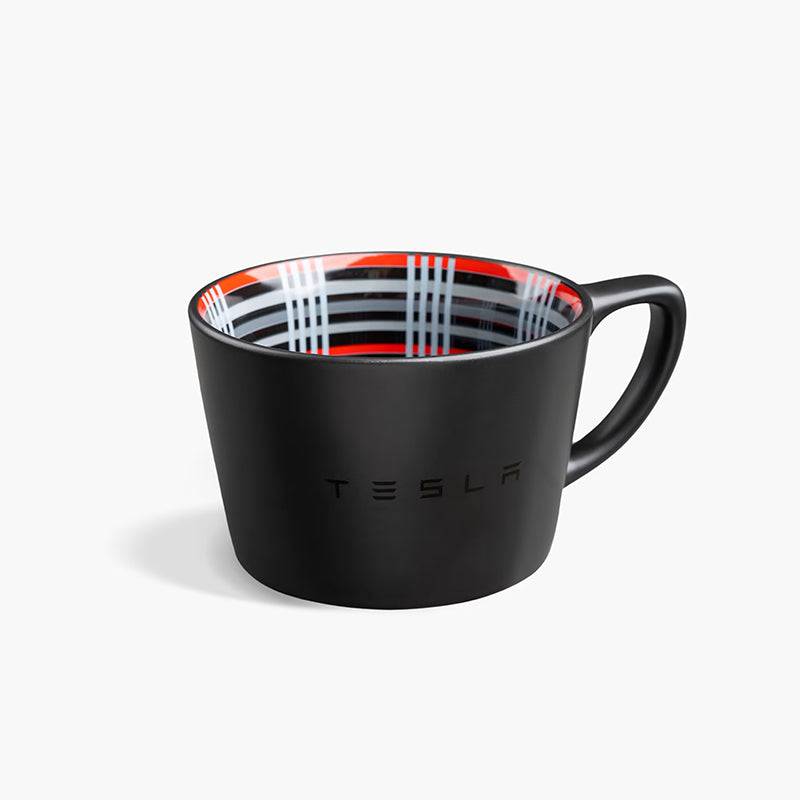 Tesla Life Black Plaid Mug - teskay
