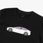 Tesla Life Black/White Model 3 Knit T-Shirt - teskay