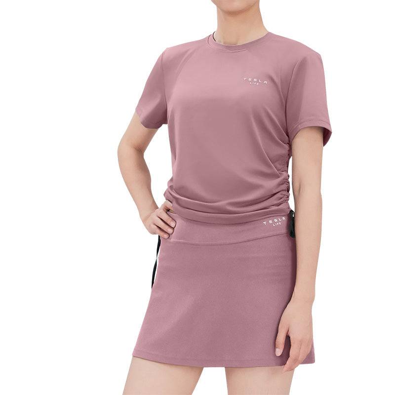 Tesla Life Pleated Slimming Yoga Skirt - teskay