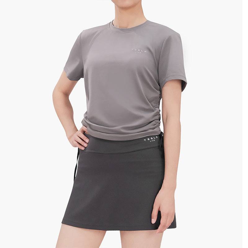 Tesla Life Pleated Slimming Yoga Skirt - teskay