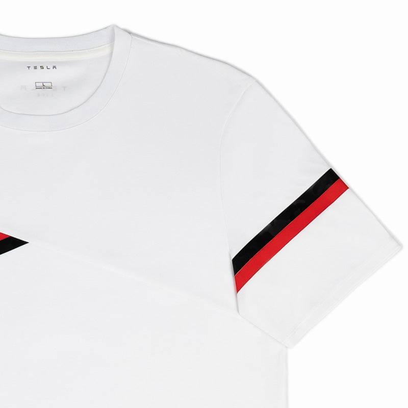 Tesla Life Simple Striped Knit T-Shirt - teskay