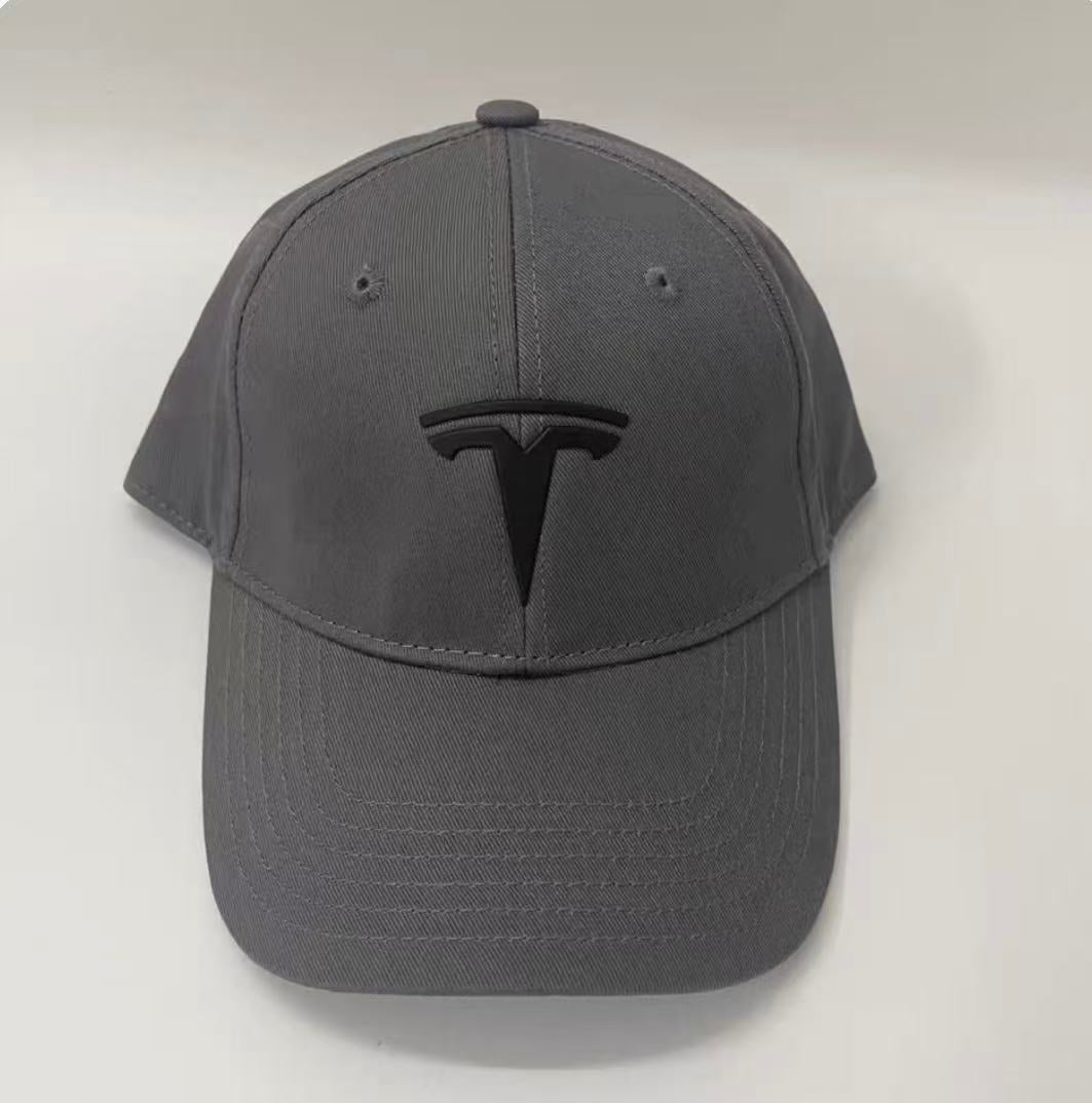 Tesla Lifestyle Cap - Casual Embroidered Adjustable Cap Gray offset printing