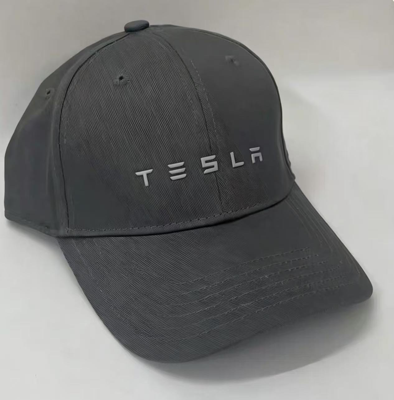 Tesla Lifestyle Cap - Casual Embroidered Adjustable Cap Gray offset printing(tesla)