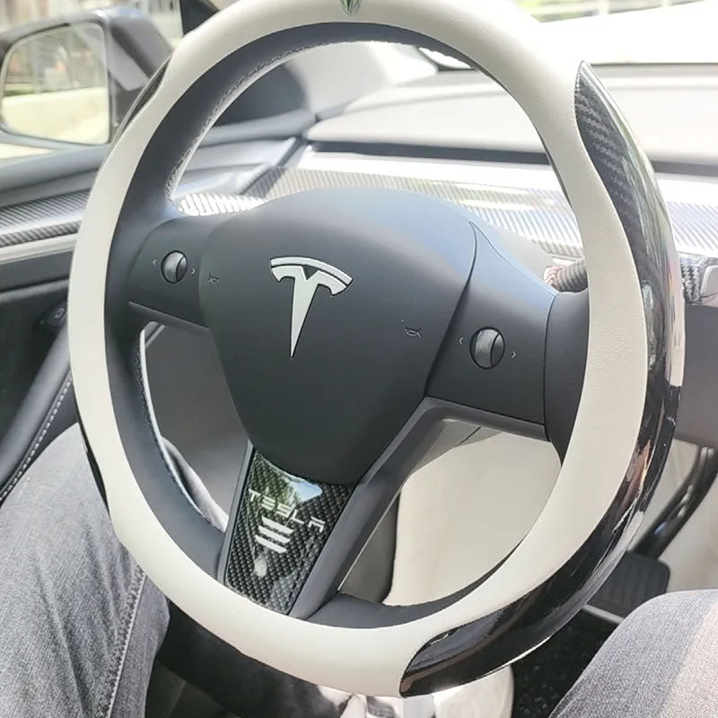 Tesla Model 3/Y Carbon Fiber Texture Steering Wheel Decorative Sticker
