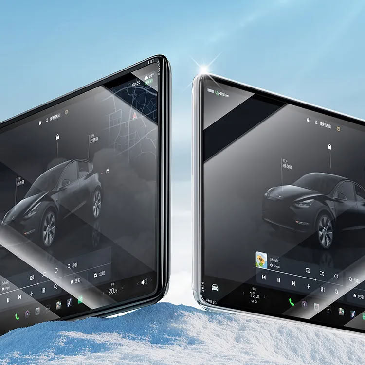 Tesla Model 3/Y Integrated Screen Protector & Case – Full-Coverage Tempered Glass