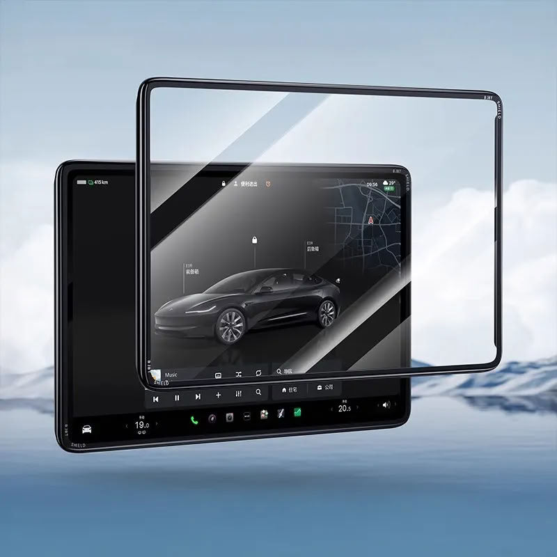 Tesla Model 3/Y Integrated Screen Protector & Case – Full-Coverage Tempered Glass