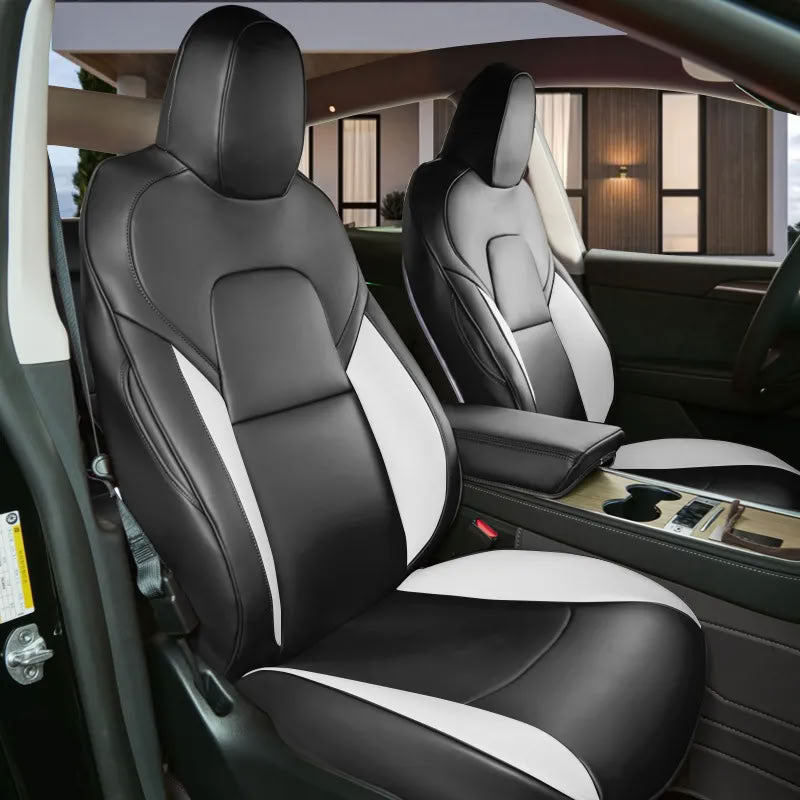 Tesla Model 3/Y Nappa Leather Seat Covers (5-Seat Models) – Airbag & Seat Belt Compatible