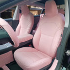 Tesla Model 3/Y Nappa Leather Seat Covers (5-Seat Models) – Airbag & Seat Belt Compatible