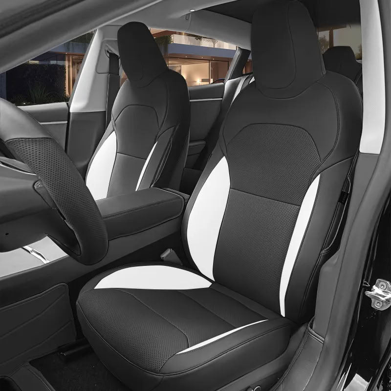 Tesla Model 3/Y Nappa Leather Seat Covers (5-Seat Models) – Airbag & Seat Belt Compatible