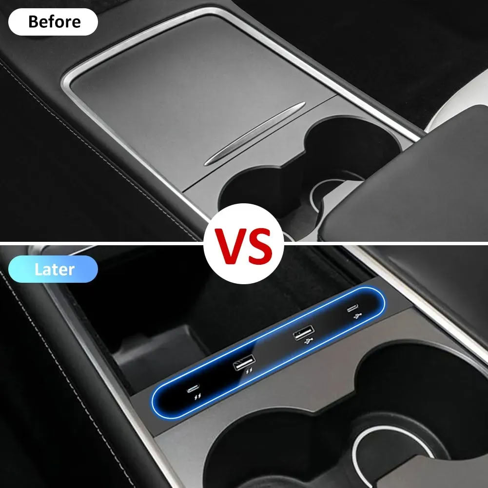 Tesla Model 3 (2017-2023.10) / Y (2020-2024) Center Console USB Hub