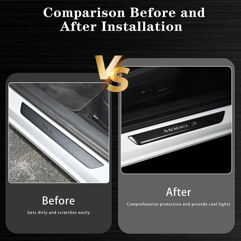 Tesla Model 3 (2019-2023.10) / Y (2020-2025.02) Illuminated Door Sills