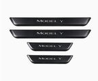 Tesla Model 3/Y Illuminated Door Sills Matte BlackSilver