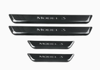 Tesla Model 3/Y Illuminated Door Sills Carbon fiber texture