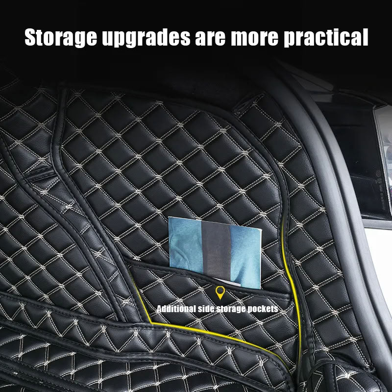 Tesla Model 3 Trunk Mats (8-Piece Set) - Waterproof, Soundproof, Stain-Resistant