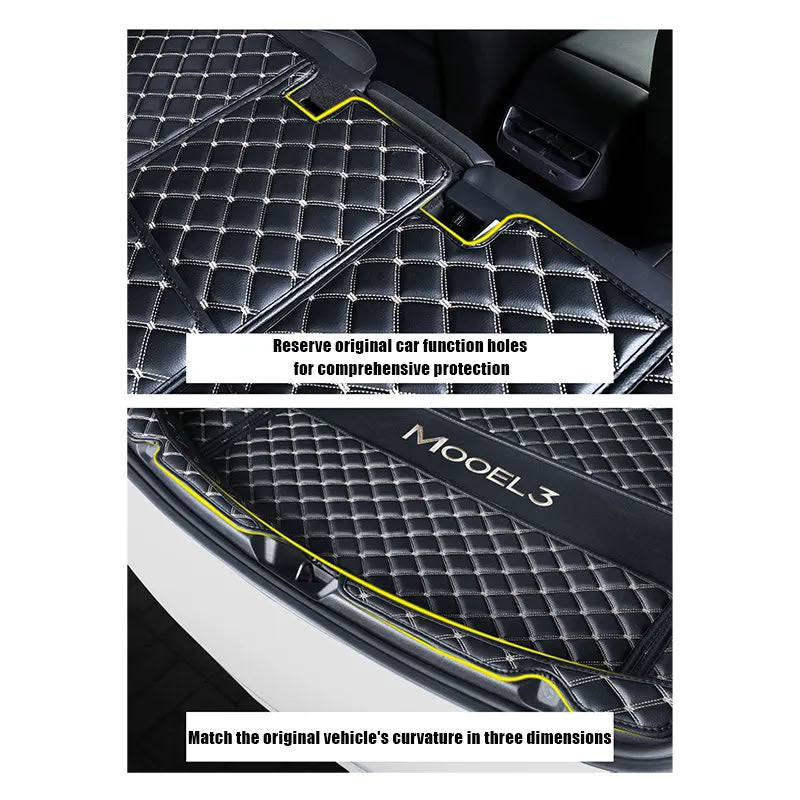 Tesla Model 3 Trunk Mats (8-Piece Set) - Waterproof, Soundproof, Stain-Resistant