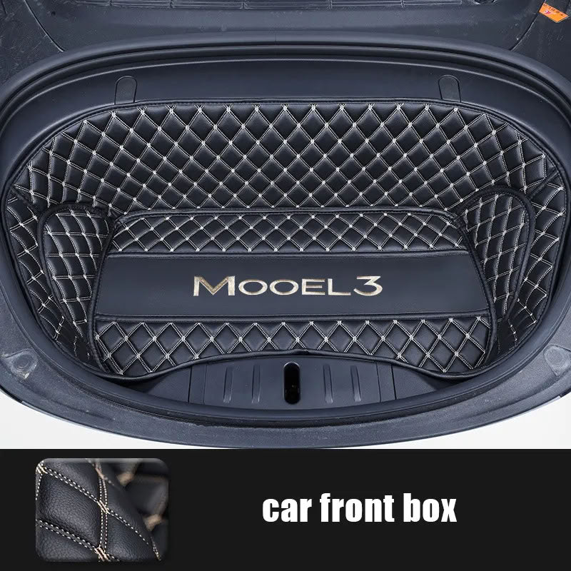 Tesla Model 3 Trunk Mats (8-Piece Set) - Waterproof, Soundproof, Stain-Resistant