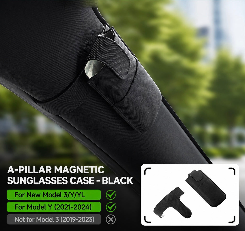 Tesla Model 3/Y A-Pillar Magnetic Sunglasses Case-Teskay