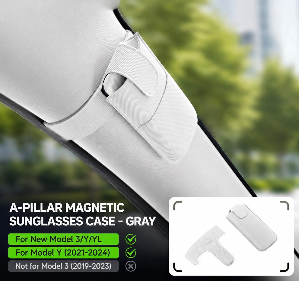 Tesla Model 3/Y A-Pillar Magnetic Sunglasses Case-Teskay