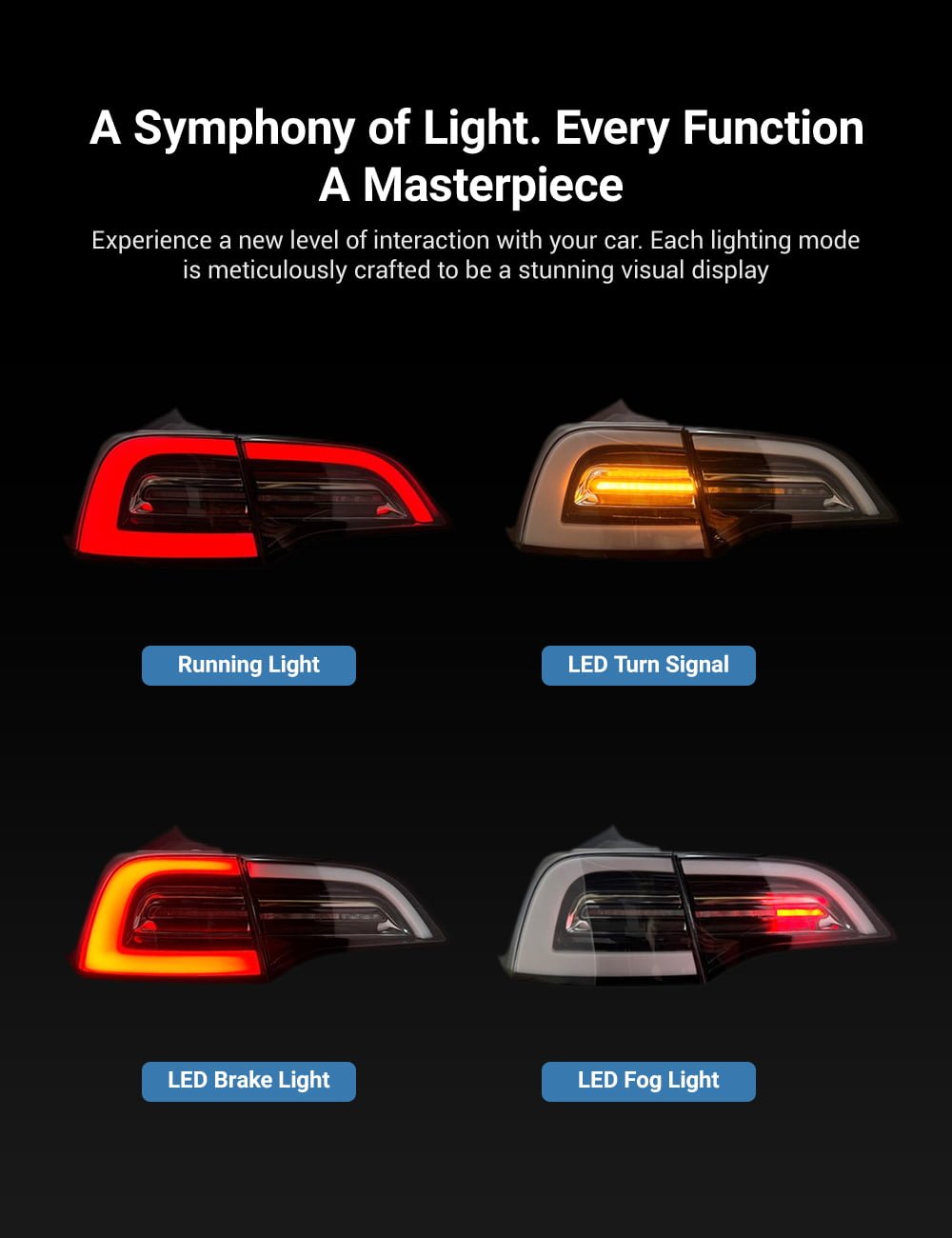 Tesla Model 3/Y Venom Style Tail Lights 丨Stylish Upgrade