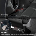 Tesla Model Y / Model 3 USB Hub: Multi-Port Center Console Docking Station with 87W Fast Charging and Retractable Cables