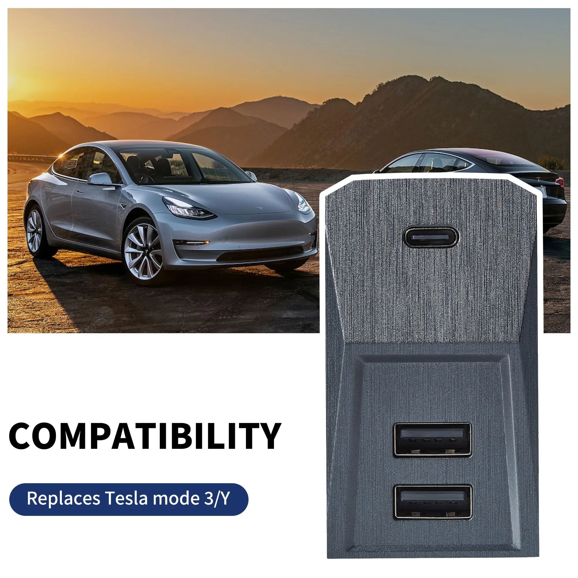 Tesla Model Y / Model 3 USB Glovebox Charging Hub