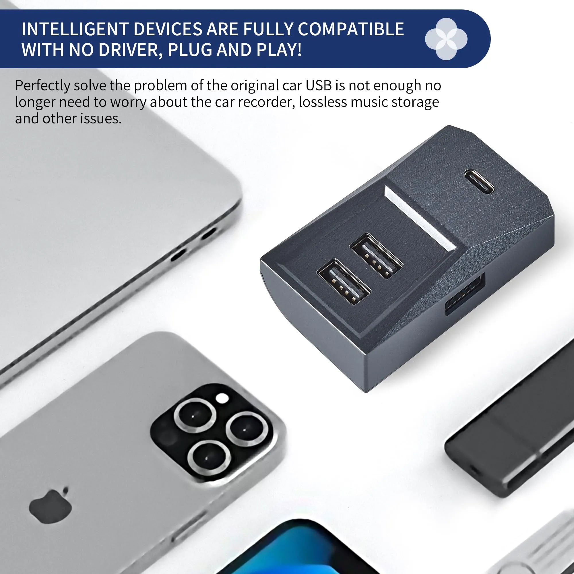 Tesla Model Y / Model 3 USB Glovebox Charging Hub