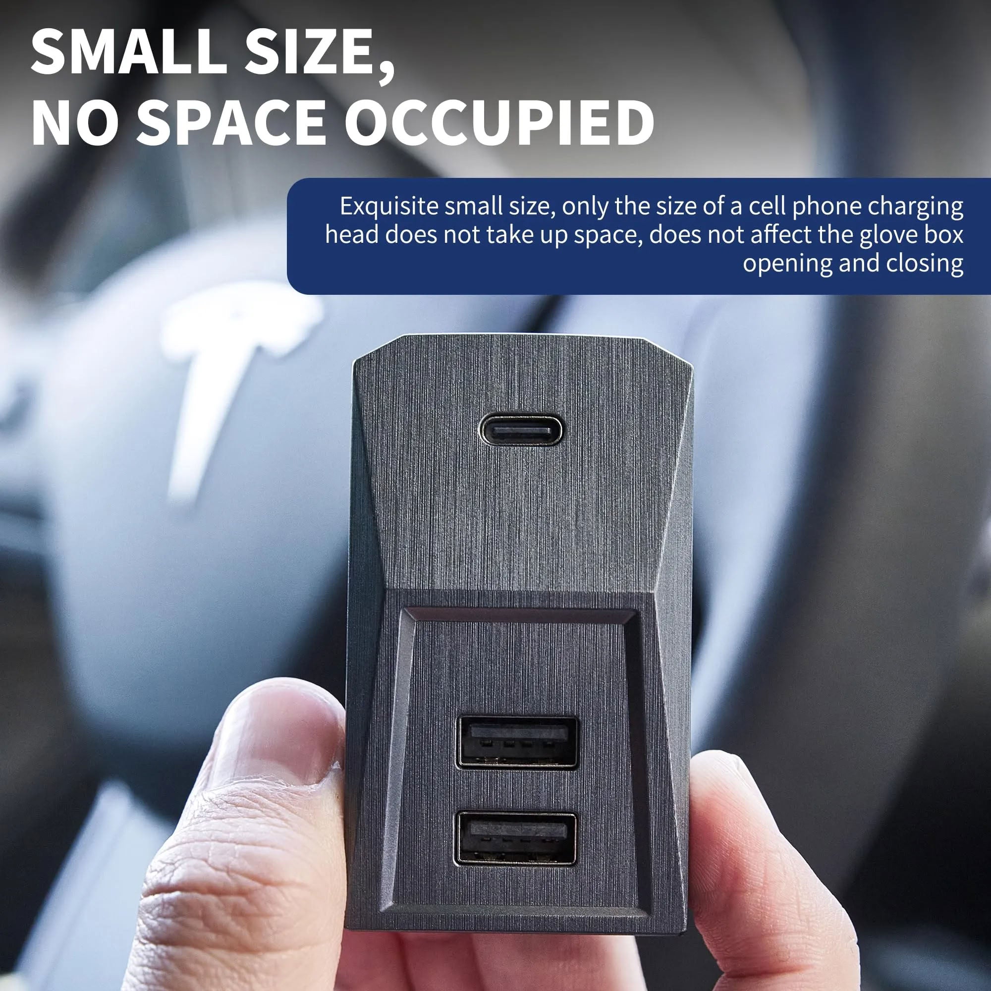 Tesla Model Y / Model 3 USB Glovebox Charging Hub