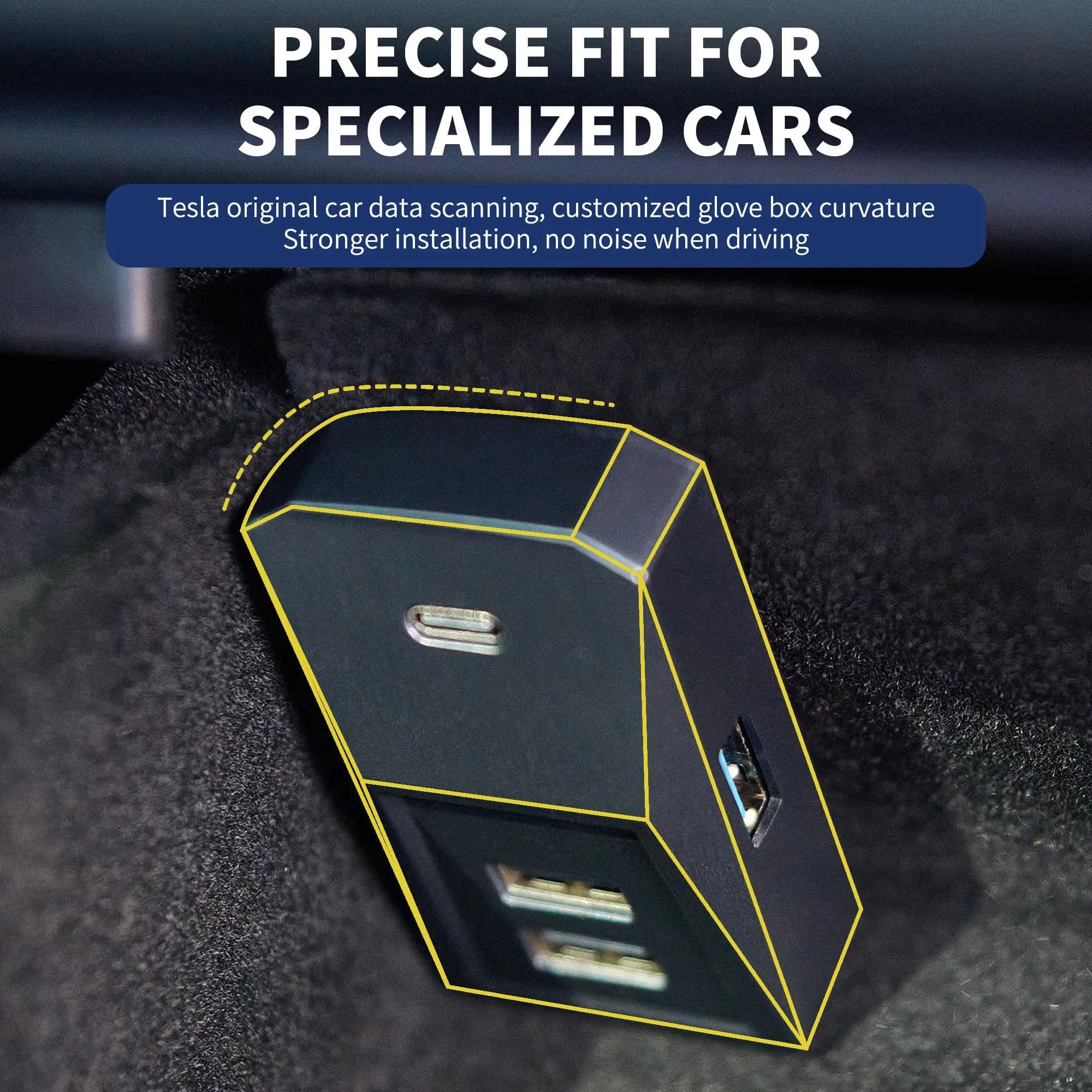 Tesla Model Y / Model 3 USB Glovebox Charging Hub
