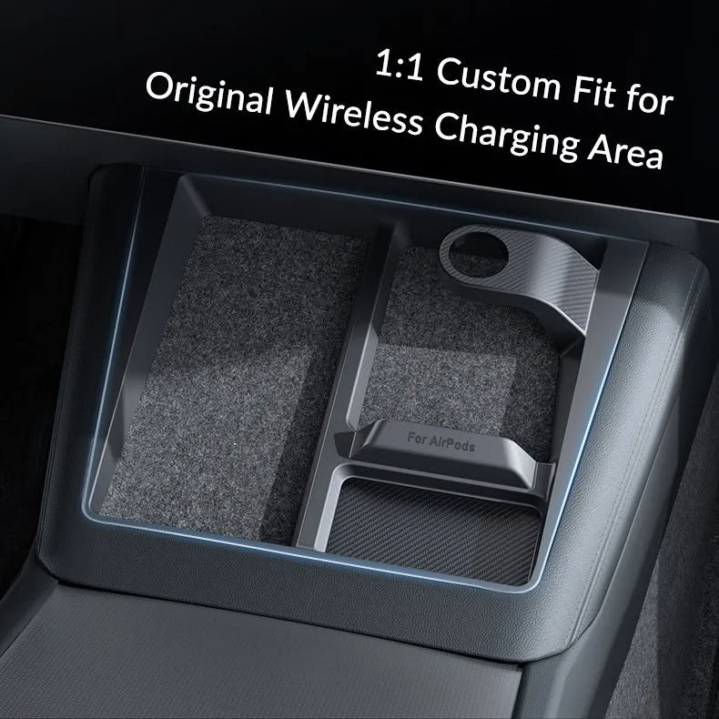 Tesla Model Y Juniper / Model 3 Highland 3-in-1 Wireless Charging Anti-Slip Organizer-2