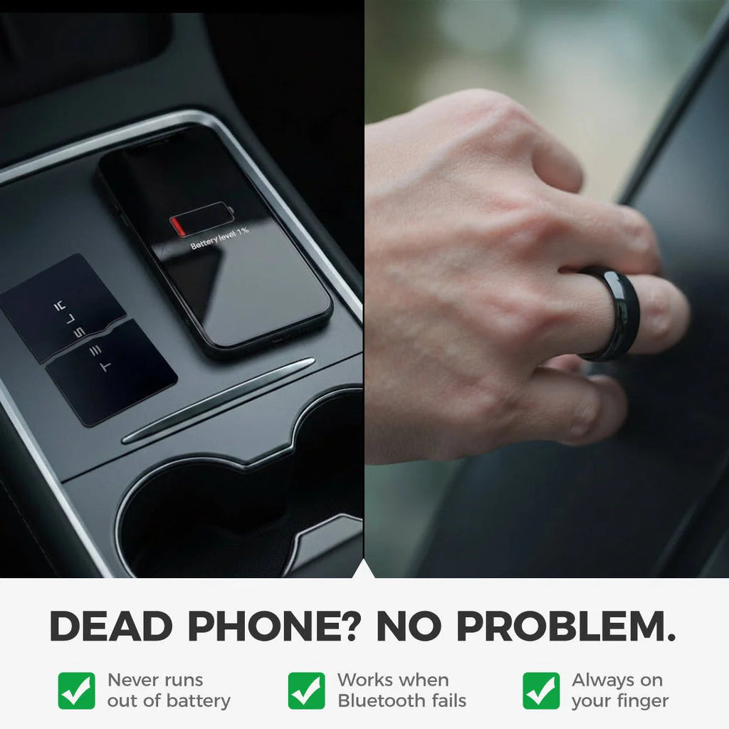 Tesla NFC Smart Ring Key – Battery-Free Key Card Ring for Model 3/Y/S/X & Cybertruck-Teskay