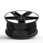 Tesla Roadster-Inspired Custom Forged Wheels – Gloss Black & White | All Tesla Models